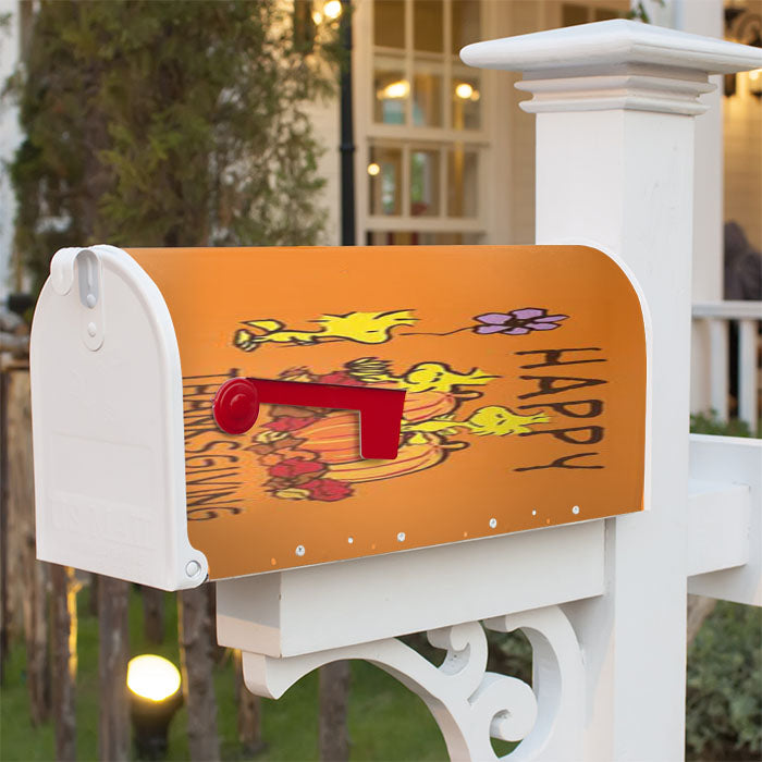 Peanuts Thanksgiving Woodstock Magnetic Mailbox Cover 18" X 21" Outdoor Decor