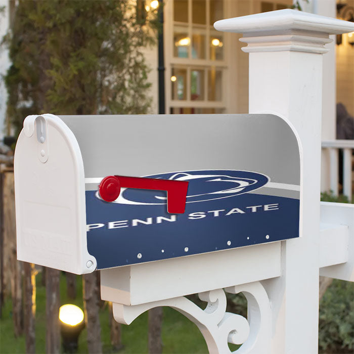 Penn State Blue Grey Circle Magnetic Mailbox Cover 18" X 21" Outdoor Decor