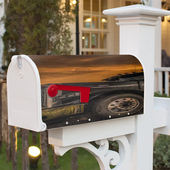 Peterbilt Truck 2 Magnetic Mailbox Cover 18" X 21" Outdoor Decor