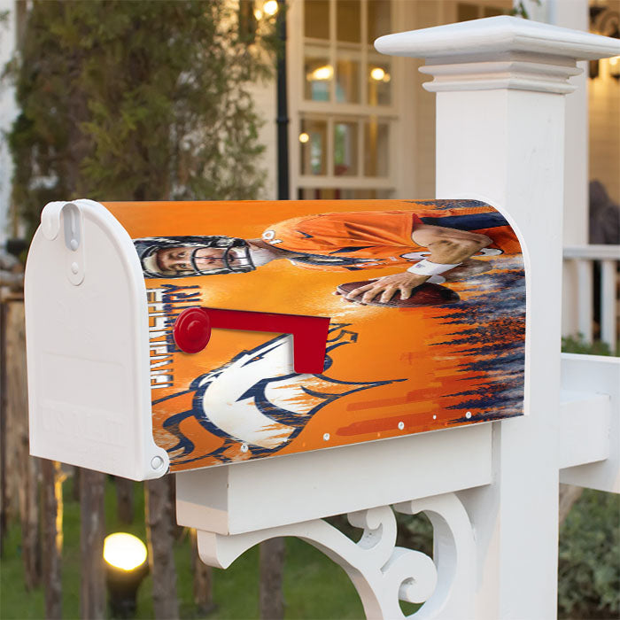 Peyton Manning Broncos Magnetic Mailbox Cover 18" X 21" Outdoor Decor