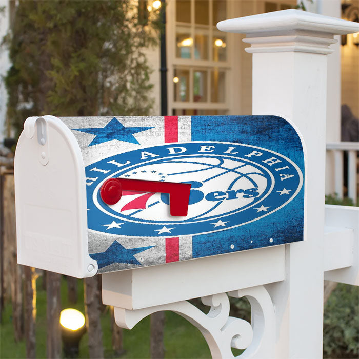 Philadelphia 76Ers Logo Flag Magnetic Mailbox Cover 18" X 21" Outdoor Decor