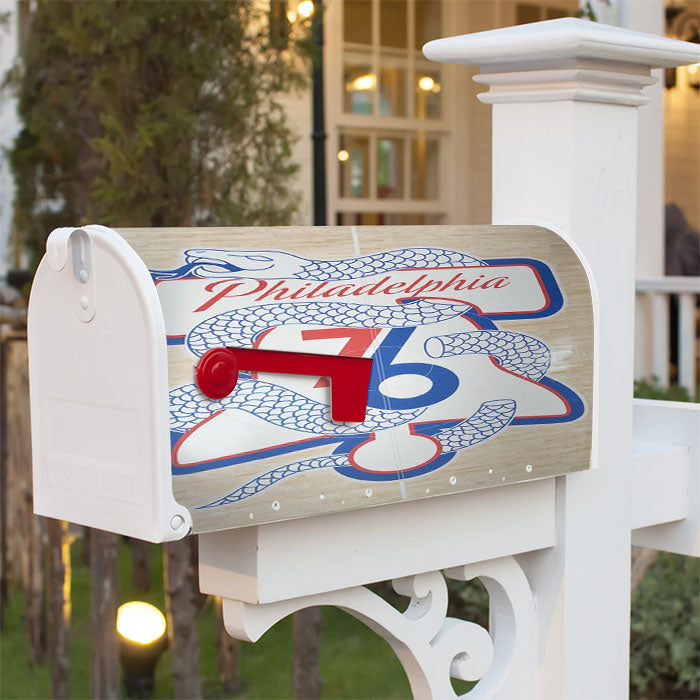Philadelphia 76Ers Snake Logo Field Magnetic Mailbox Cover 18" X 21" Outdoor Decor
