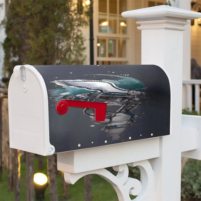 Philadelphia Eagles Helmets Magnetic Mailbox Cover 18" X 21" Outdoor Decor