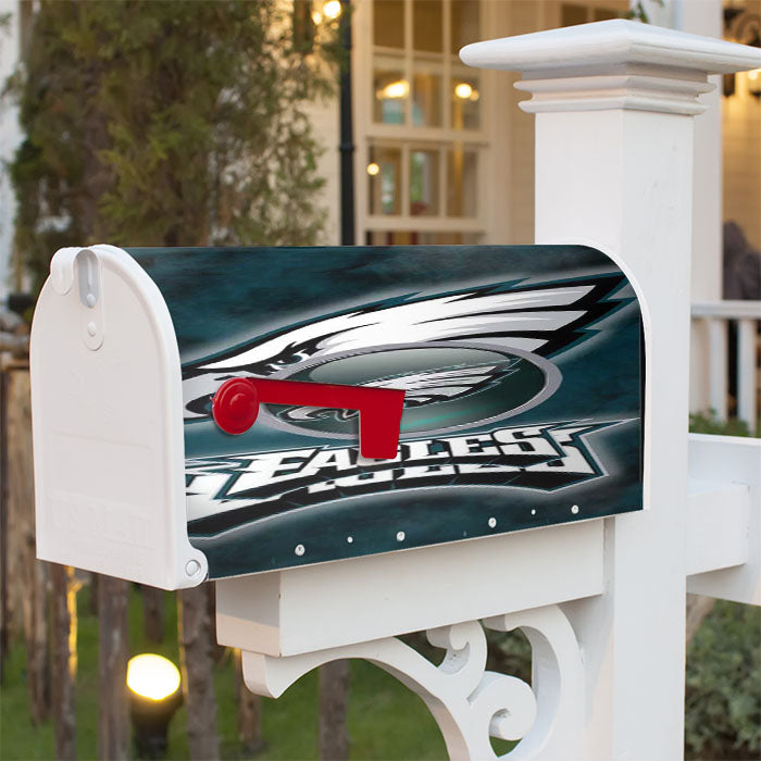 Philadelphia Eagles Logo Nfl Magnetic Mailbox Cover 18" X 21" Outdoor Decor