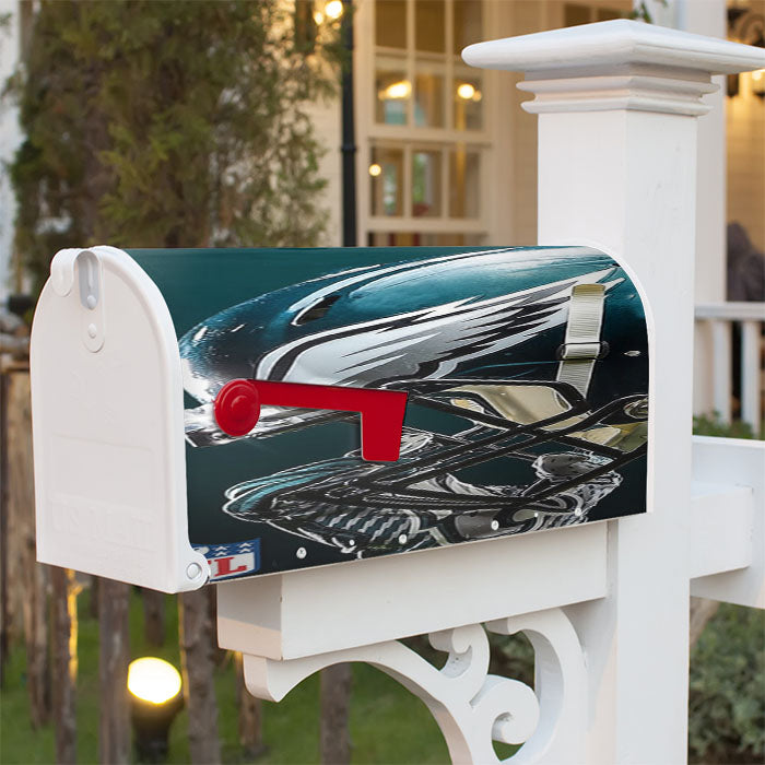 Philadelphia Eagles Nfl Helmet Magnetic Mailbox Cover 18" X 21" Outdoor Decor