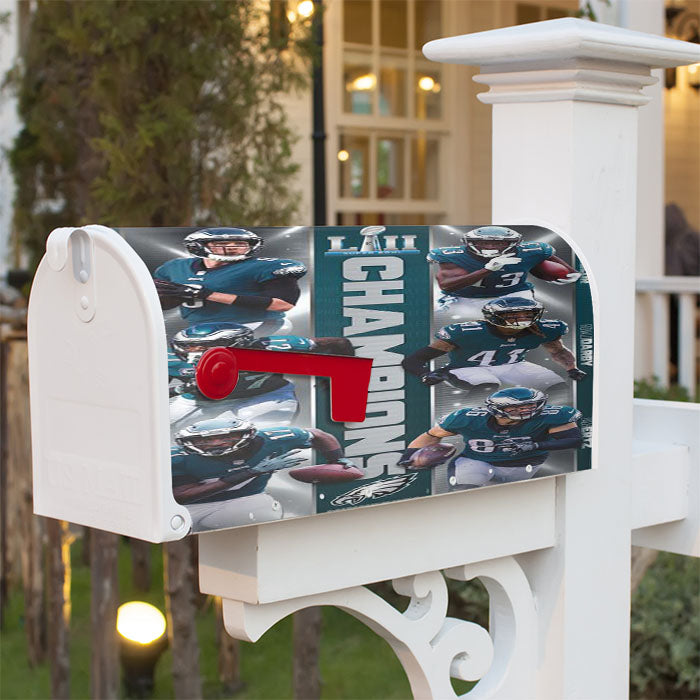 Philadelphia Eagles Super Bowl Magnetic Mailbox Cover 18" X 21" Outdoor Decor