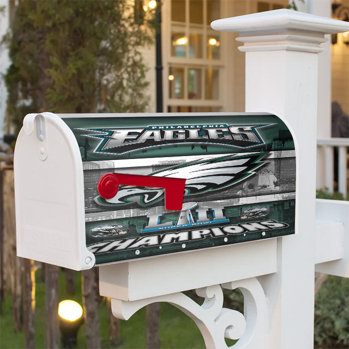 Philadelphia Eagles Super Bowl Champions Wallpaper Magnetic Mailbox Cover 18" X 21" Outdoor Decor