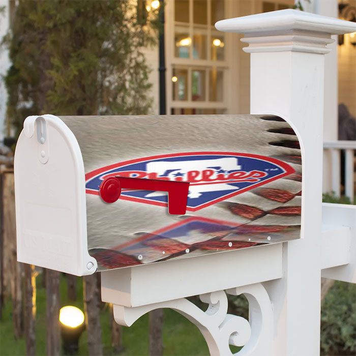 Phillies Logo Reflect On Ball Magnetic Mailbox Cover 18" X 21" Outdoor Decor