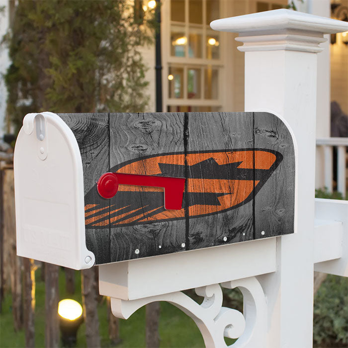 Phoenix Suns Logo Dark Wood Wallpaper Magnetic Mailbox Cover 18" X 21" Outdoor Decor