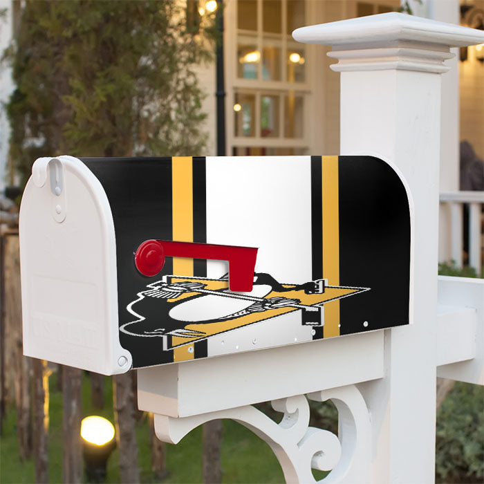 Pittsburgh Penguins Logo Magnetic Mailbox Cover 18" X 21" Outdoor Decor