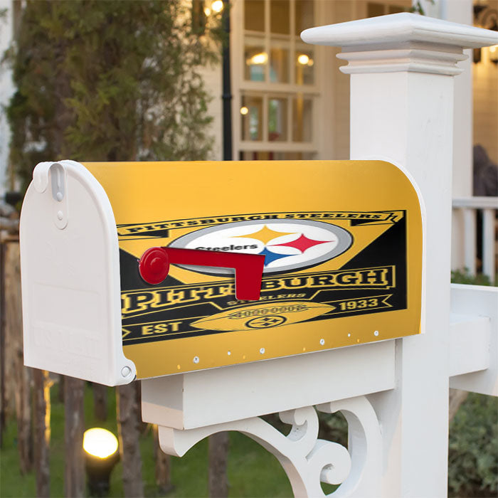 Pittsburgh Steelers 1933 Magnetic Mailbox Cover 18" X 21" Outdoor Decor