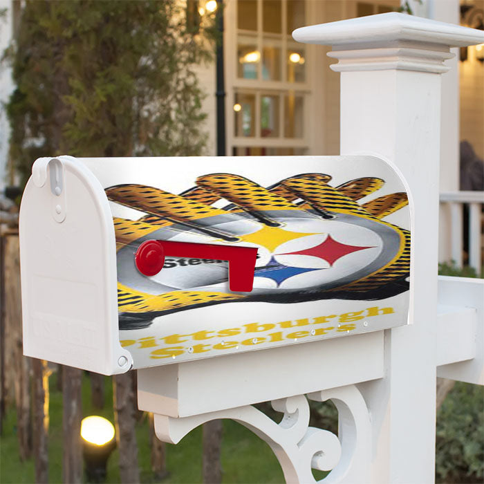 Pittsburgh Steelers Gloves Magnetic Mailbox Cover 18" X 21" Outdoor Decor
