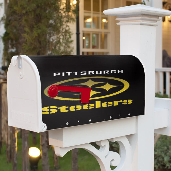 Pittsburgh Steelers Gold Fade Magnetic Mailbox Cover 18" X 21" Outdoor Decor