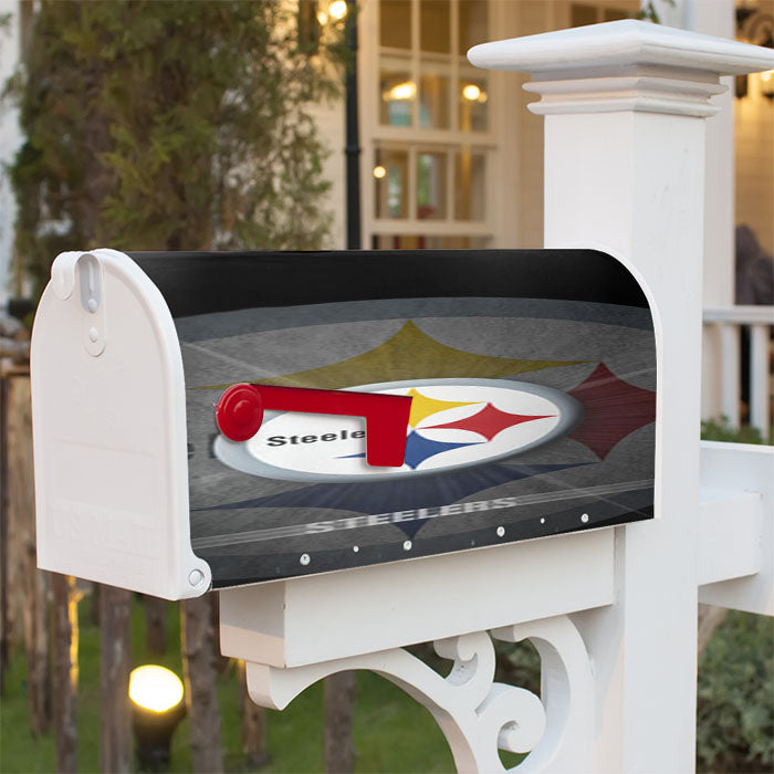 Pittsburgh Steelers Logo Magnetic Mailbox Cover 18" X 21" Outdoor Decor