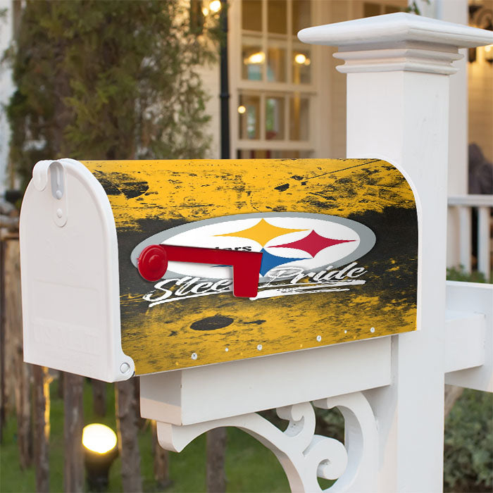 Pittsburgh Steelers Nfl Steel Pride Wallpapers Magnetic Mailbox Cover 18" X 21" Outdoor Decor