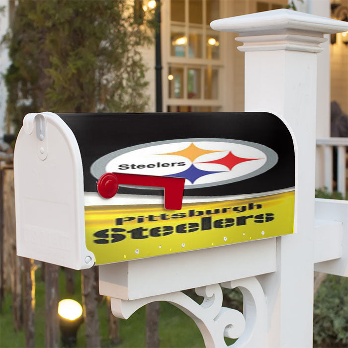 Pittsburgh Steelers Ripple Tall Magnetic Mailbox Cover 18" X 21" Outdoor Decor