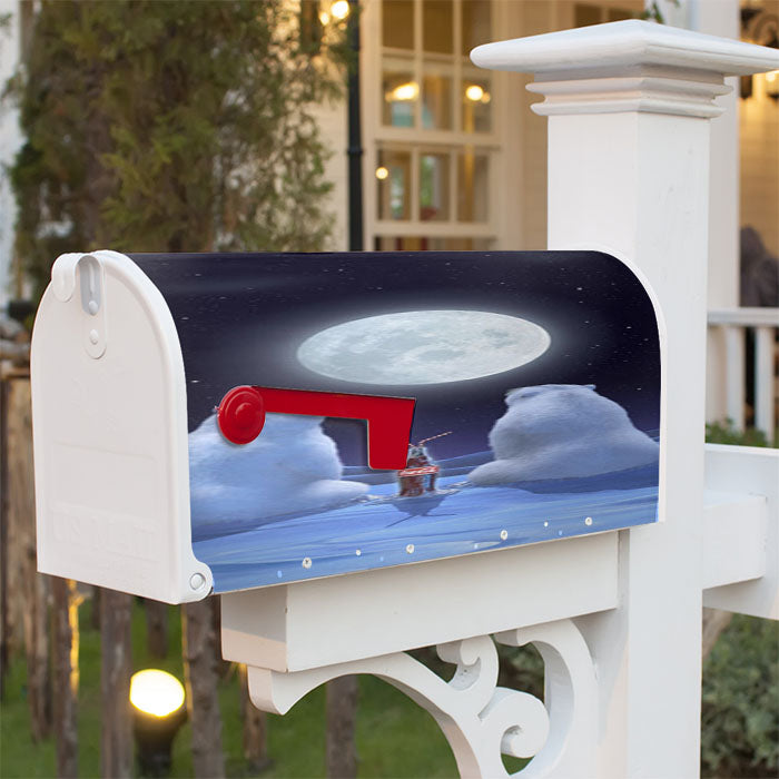 Polar Bears Coca Cola Magnetic Mailbox Cover 18" X 21" Outdoor Decor