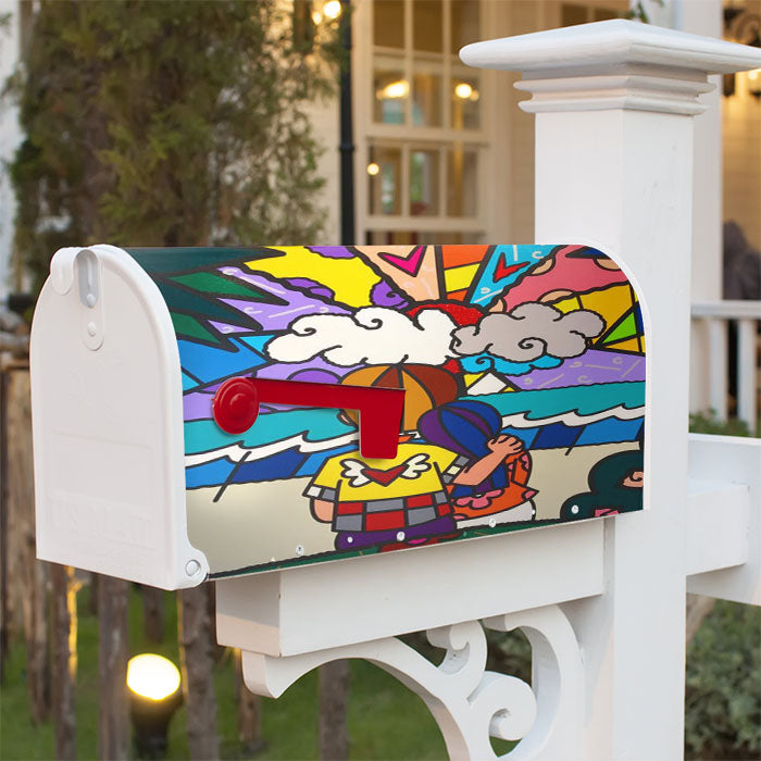 Pop Art Romero Britto Magnetic Mailbox Cover 18" X 21" Outdoor Decor