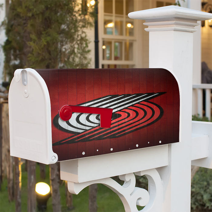 Portland Trail Blazers Hardwood 2 Magnetic Mailbox Cover 18" X 21" Outdoor Decor