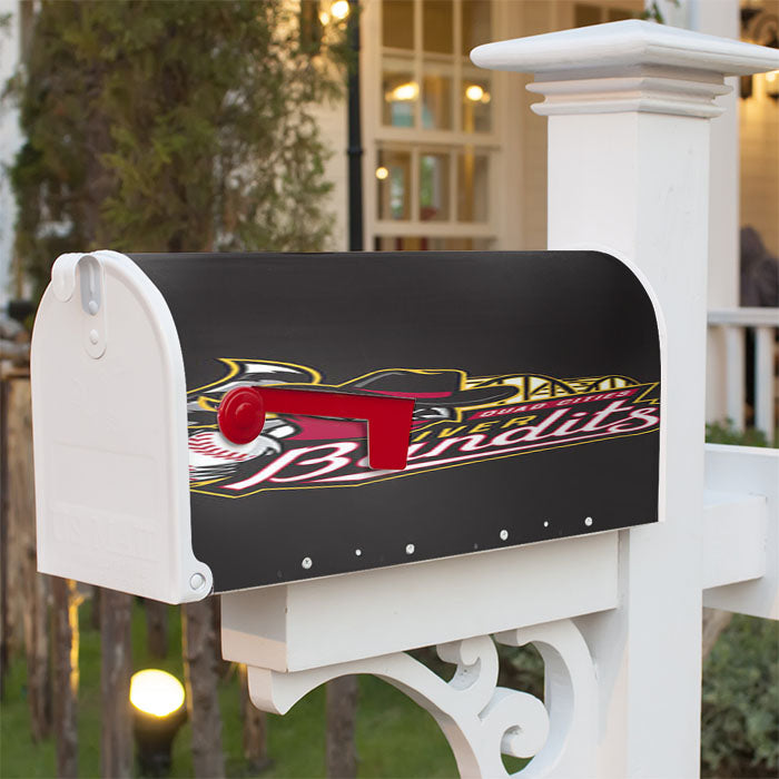 Quad Cities River Bandits Logo Black Magnetic Mailbox Cover 18" X 21" Outdoor Decor