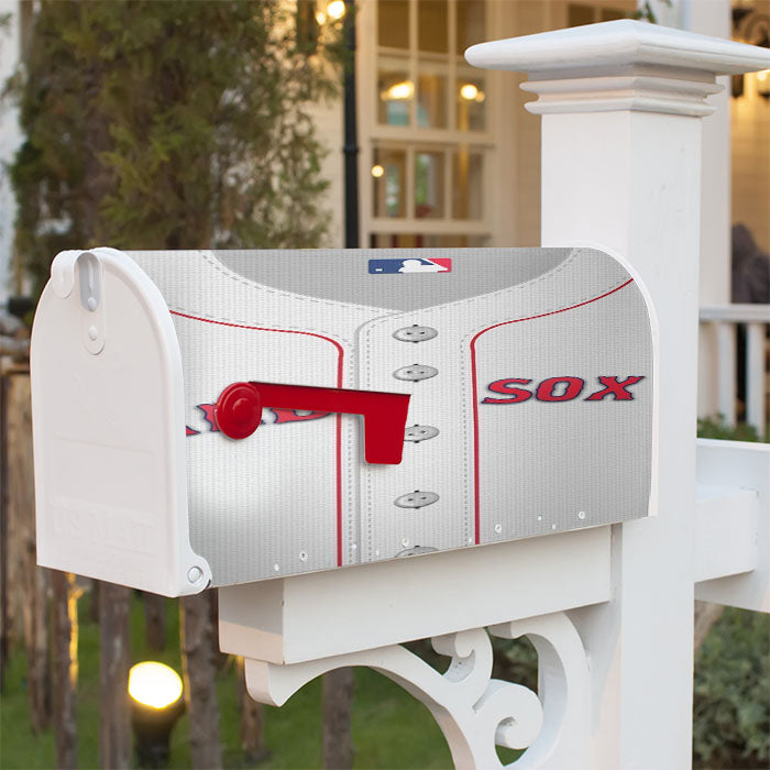 Red Sox Baseball Uniform Magnetic Mailbox Cover 18" X 21" Outdoor Decor