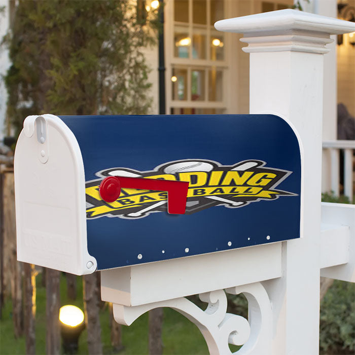 Redding Baseball Logo Blue Magnetic Mailbox Cover 18" X 21" Outdoor Decor