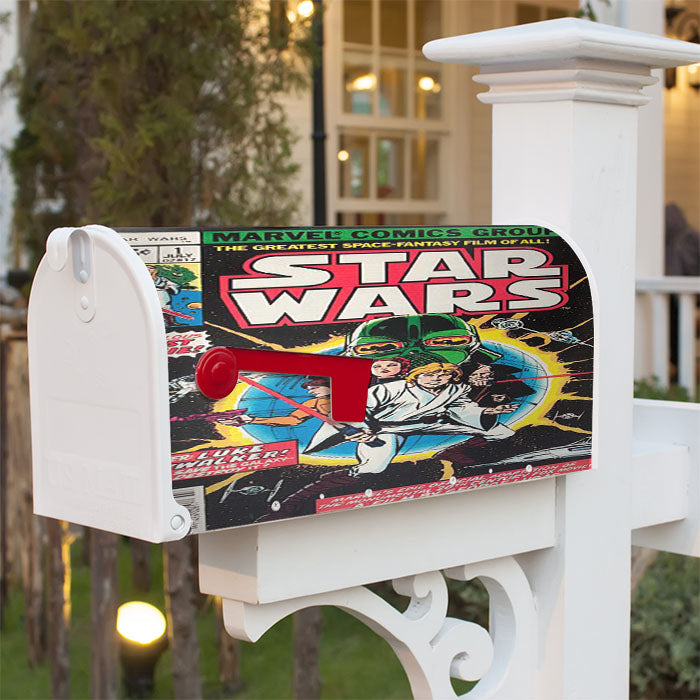 Retro Star Wars Comic Magnetic Mailbox Cover 18" X 21" Outdoor Decor