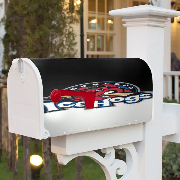 Rockford Ice Hogs Magnetic Mailbox Cover 18" X 21" Outdoor Decor