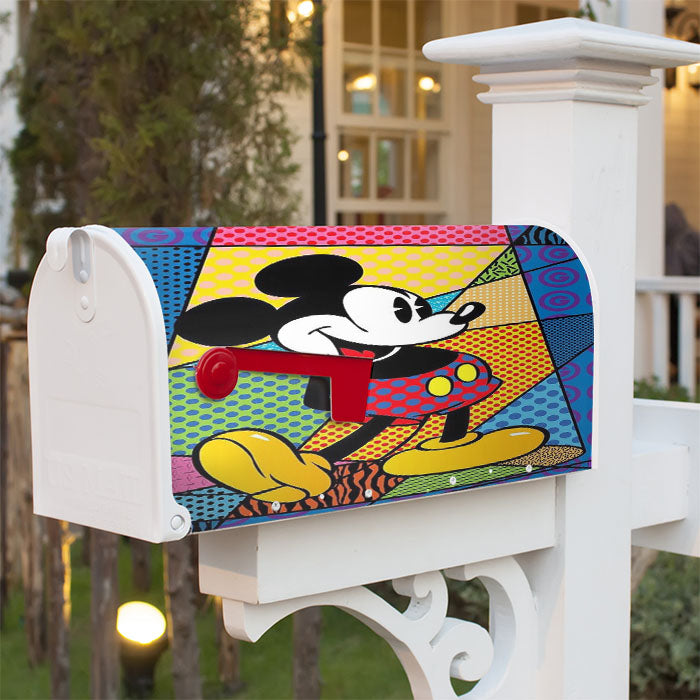 Romero Britto Mickey Mouse Magnetic Mailbox Cover 18" X 21" Outdoor Decor