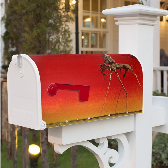 Salvador Dali The Elephants Magnetic Mailbox Cover 18" X 21" Outdoor Decor