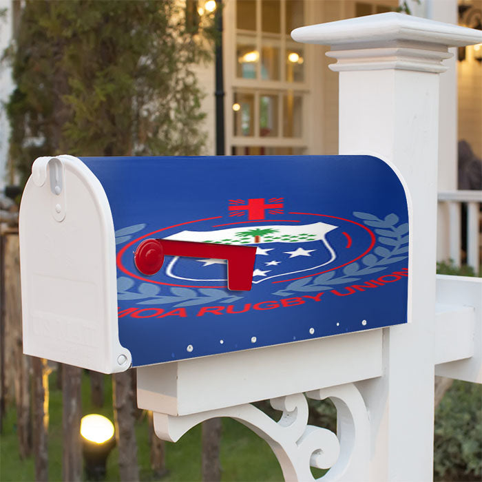 Samoa Rugby Union Logo Blue Magnetic Mailbox Cover 18" X 21" Outdoor Decor