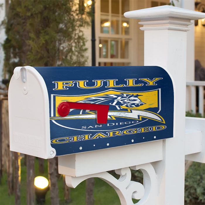 San Diego Chargers Fully Magnetic Mailbox Cover 18" X 21" Outdoor Decor