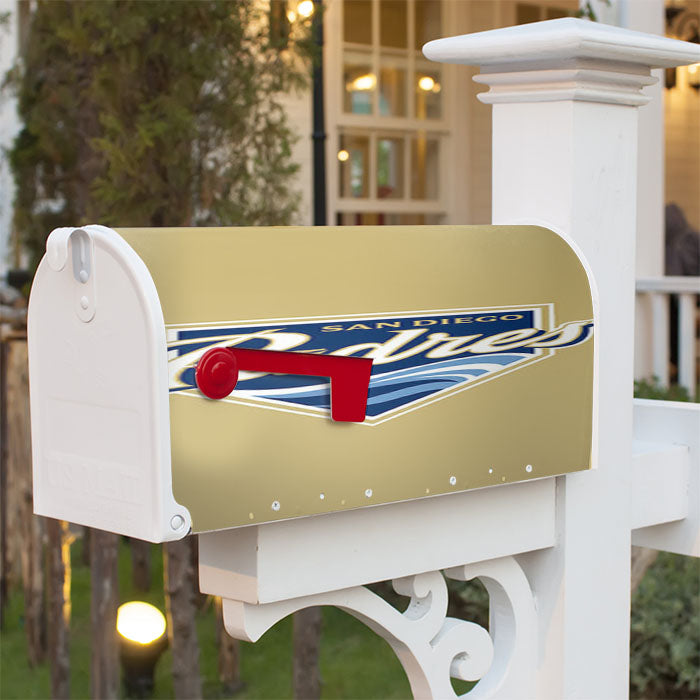 San Diego Padres Baseball Logo Gold Magnetic Mailbox Cover 18" X 21" Outdoor Decor