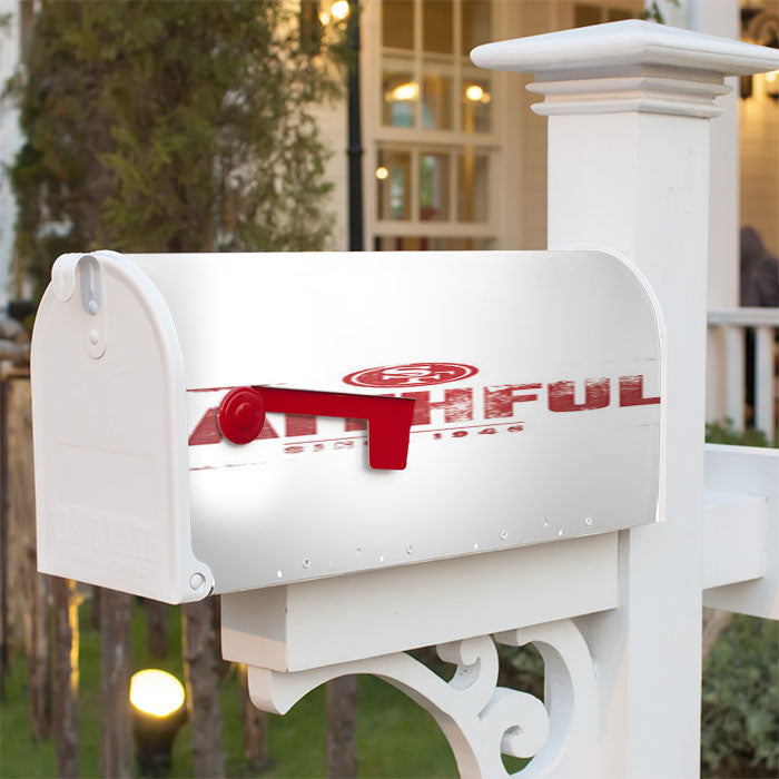 San Francisco 49Ers Faithful Magnetic Mailbox Cover 18" X 21" Outdoor Decor