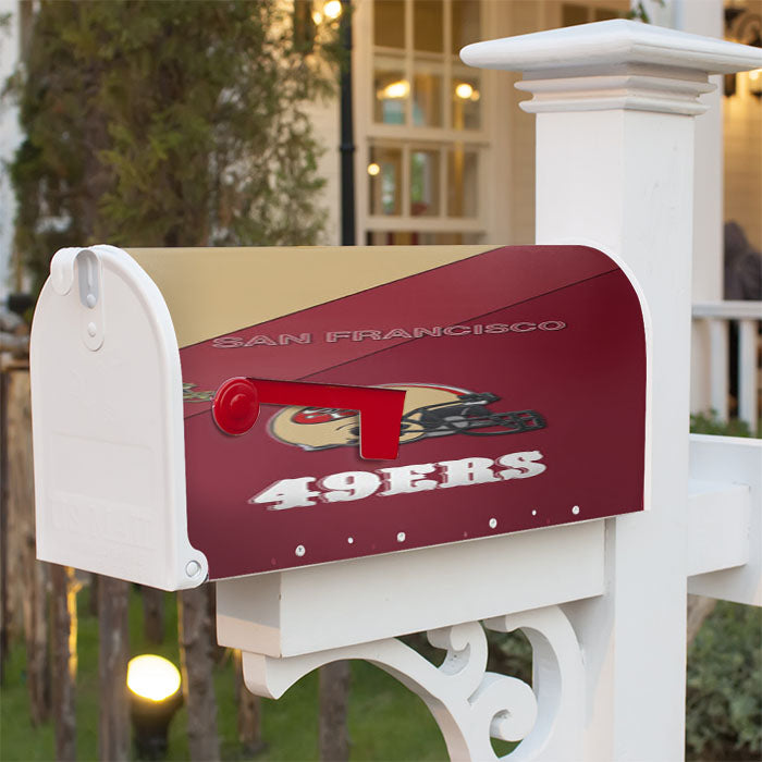 San Francisco 49Ers Logo Helm Magnetic Mailbox Cover 18" X 21" Outdoor Decor