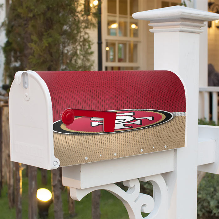 San Francisco 49Ers Logo Jersey Magnetic Mailbox Cover 18" X 21" Outdoor Decor