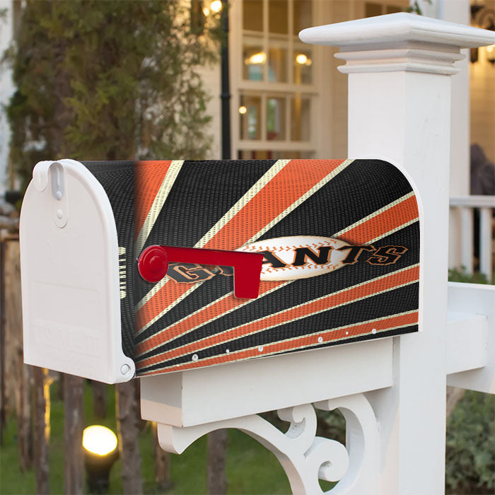 San Francisco Giants Stripe Wallpaper Magnetic Mailbox Cover 18" X 21" Outdoor Decor