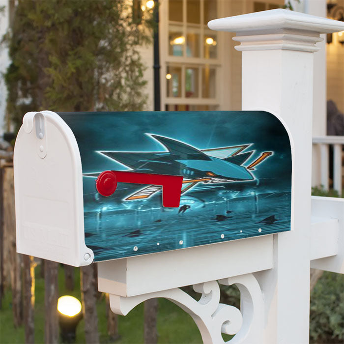 San Jose Sharks Magnetic Mailbox Cover 18" X 21" Outdoor Decor