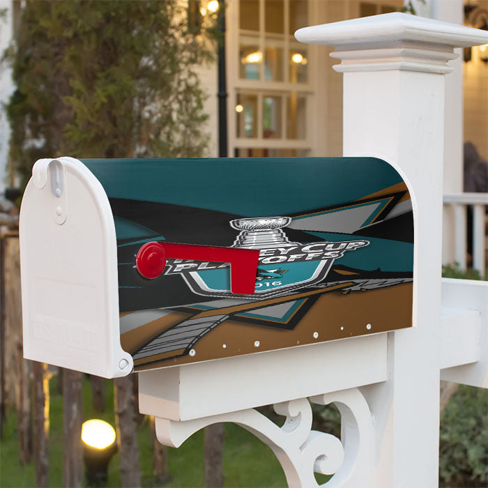 San Jose Sharks 016 Playof Magnetic Mailbox Cover 18" X 21" Outdoor Decor