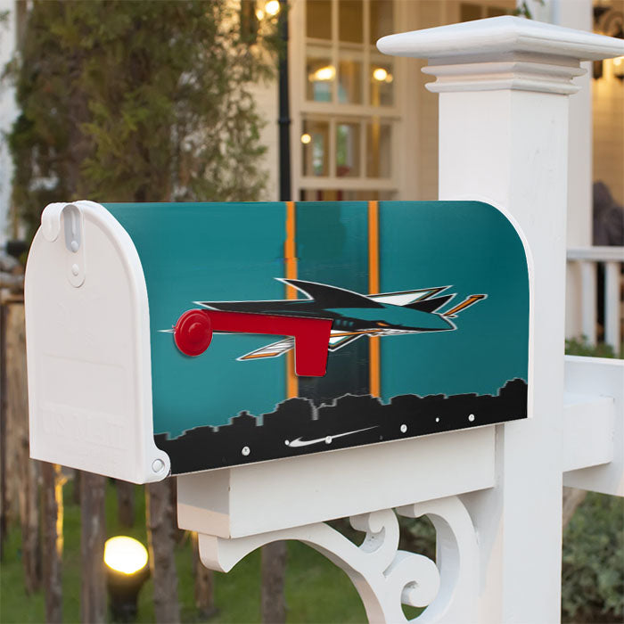 San Jose Sharks Logo Magnetic Mailbox Cover 18" X 21" Outdoor Decor