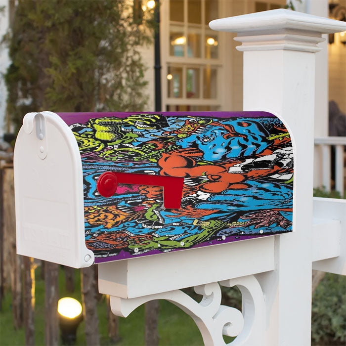 Santa Cruz Skateboard Art Magnetic Mailbox Cover 18" X 21" Outdoor Decor