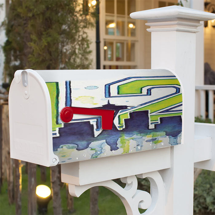 Seattle 12Th Man Art For Seahwks Magnetic Mailbox Cover 18" X 21" Outdoor Decor