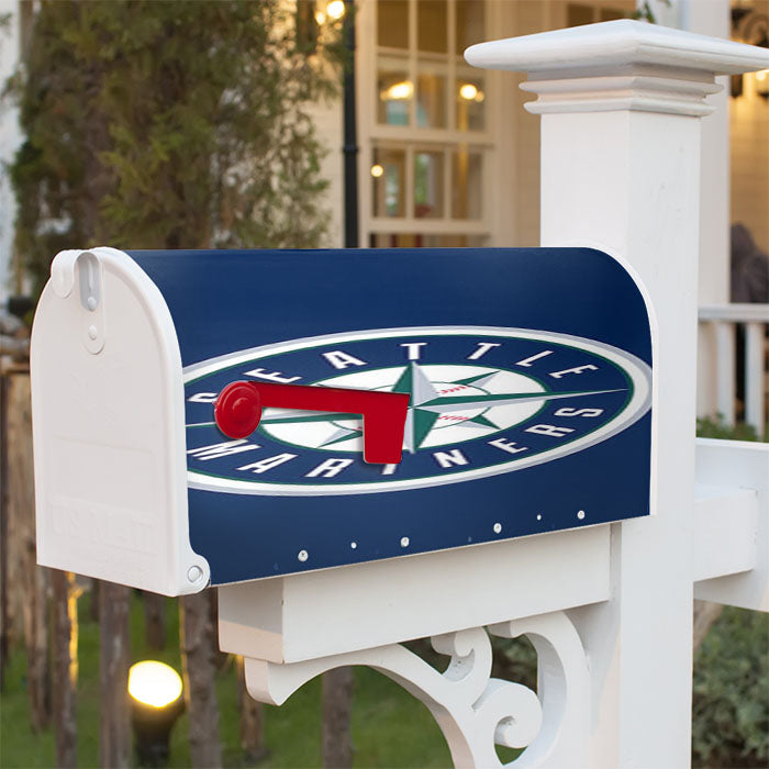 Seattle Mariners Baseball Logo Blue Magnetic Mailbox Cover 18" X 21" Outdoor Decor