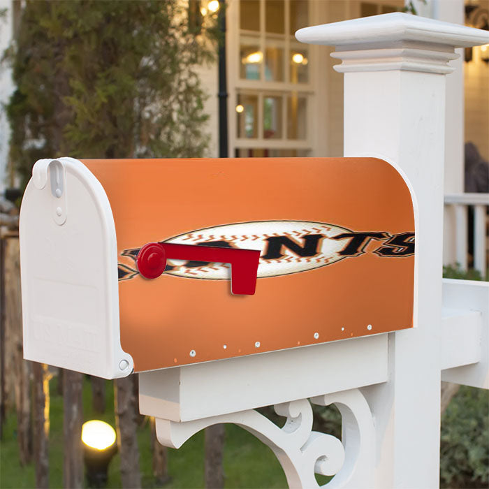 Sf Giants Logo On Orange Magnetic Mailbox Cover 18" X 21" Outdoor Decor
