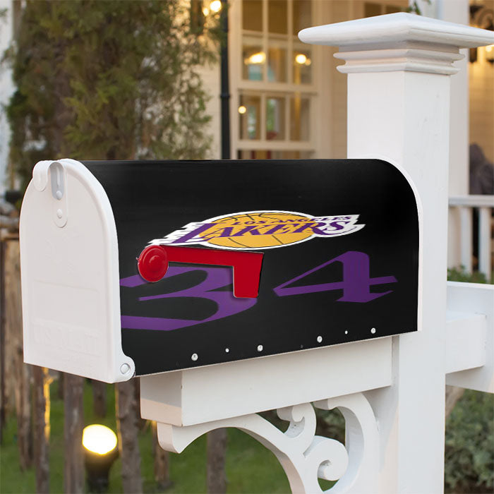 Shaquille Oneal Lakers Jersey Champion Nba Magnetic Mailbox Cover 18" X 21" Outdoor Decor