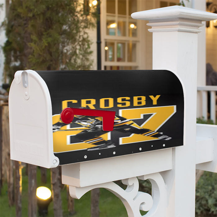 Sidney Crosby 87 Pittsburgh Penguins Magnetic Mailbox Cover 18" X 21" Outdoor Decor