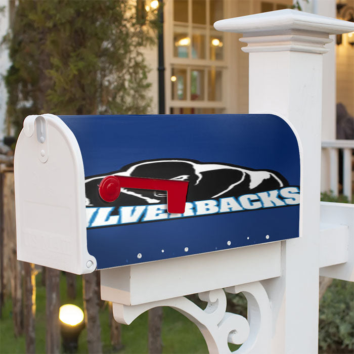 Silverback Baseball Logo Blue Magnetic Mailbox Cover 18" X 21" Outdoor Decor