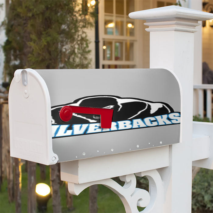 Silverback Baseball Logo Gray Magnetic Mailbox Cover 18" X 21" Outdoor Decor