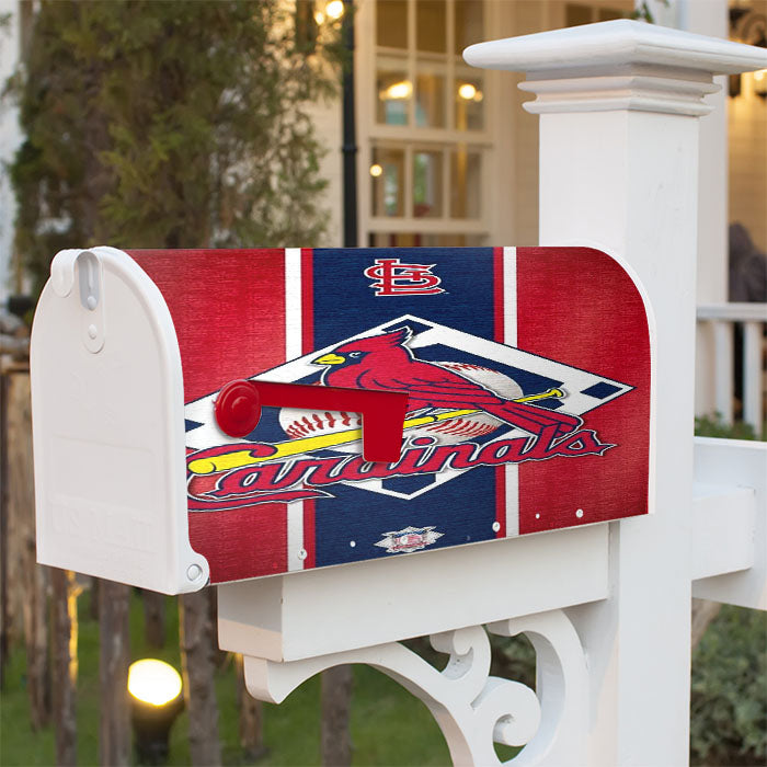 St Louis Cardinals Logo Jersey Magnetic Mailbox Cover 18" X 21" Outdoor Decor