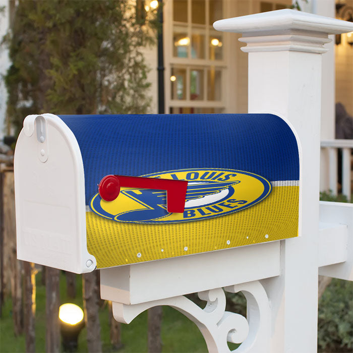 St Louis Logo Blue Yellow Jersey Magnetic Mailbox Cover 18" X 21" Outdoor Decor